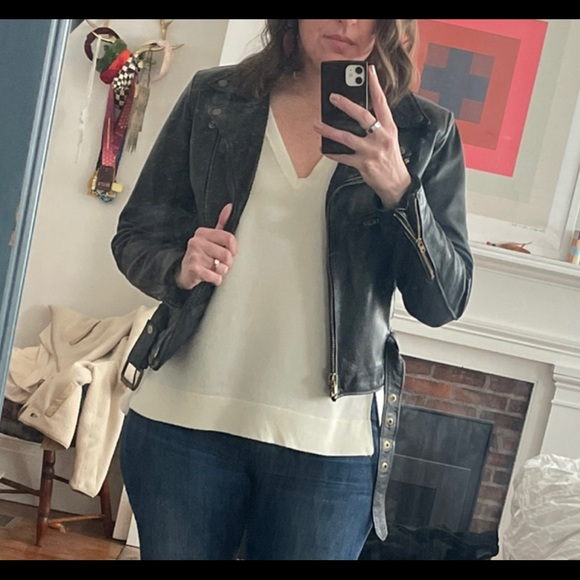 Flawless VINTAGE Leather Motorcycle Jacket by California Creations - Picture 5 of 5